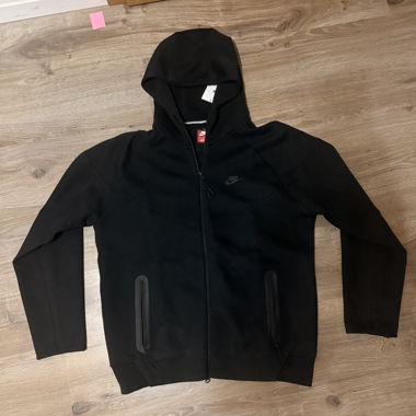 Felpa con zip Nike nera da uomo