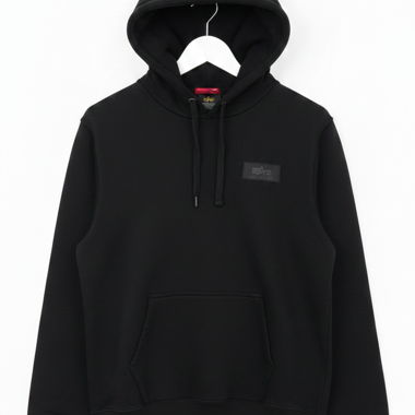 Felpa con cappuccio Alpha Industries nera