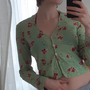 Y2k mesh cardigan