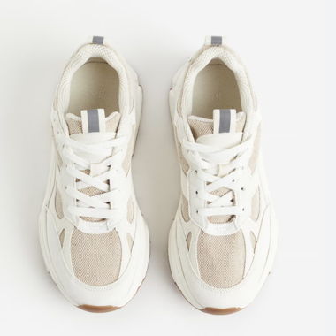 Chunky Sneaker bianco con inserti beige