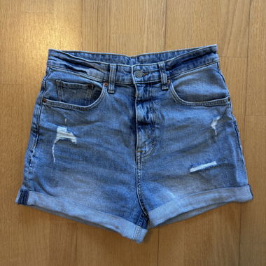 Short en jean taille haute