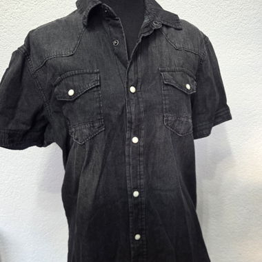 Camicia di jeans nera