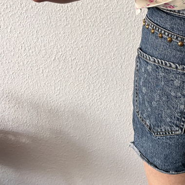 Short pepe jeans à clous 