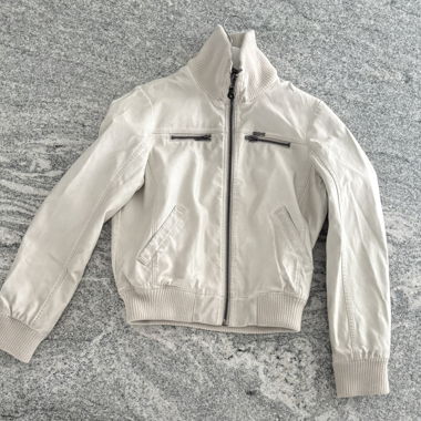 Giacca donna in ecopelle bianco-beige – nuova/mai indossata