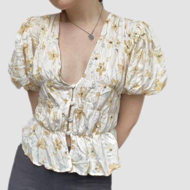 Bluse mit Puffärmeln