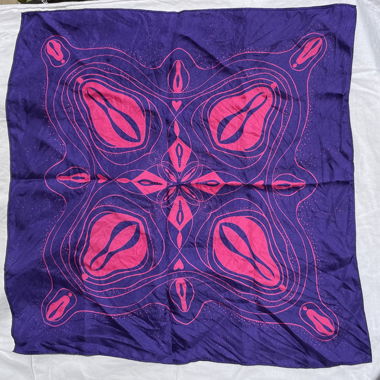 purple pink foulard