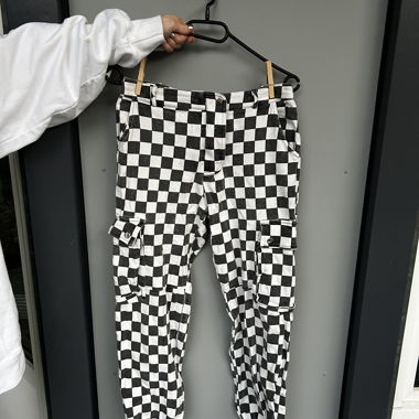 Checkered cargo pants