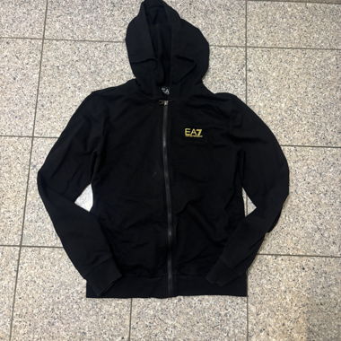 EA7 Black Hooded Jacket