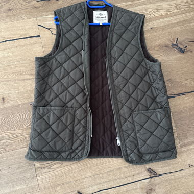 Olive green quilted vest