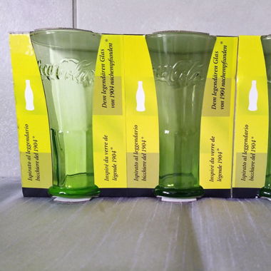 2007 McDonald's Coca Cola Glas Form 1904 3x Gelb