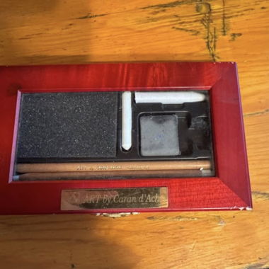 Caran d'Ache pen set in wooden case