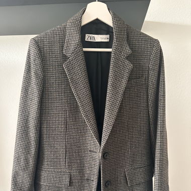 Brown check blazer