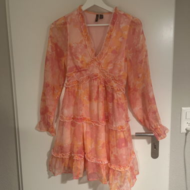 Floral ruffle blouse dress