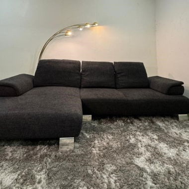 Corner sofa in black from Musterring