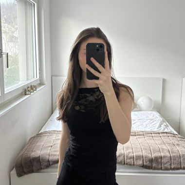 Top en dentelle noir SHEIN XS