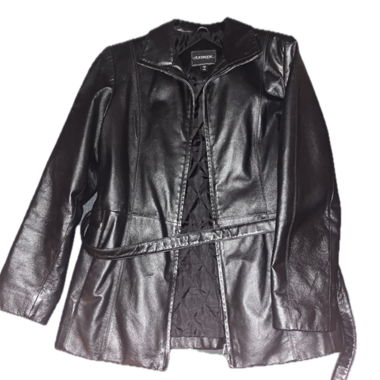 Blazer / giacca in pelle nera vintage