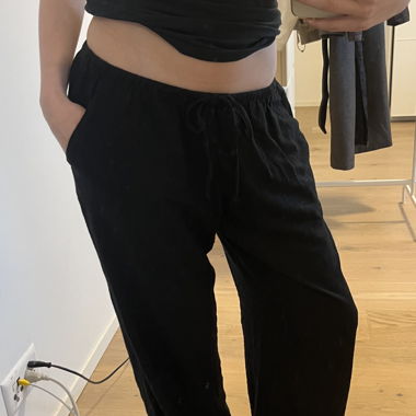 H&M Black Linen Pants