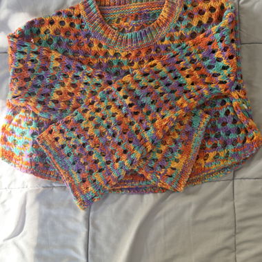 Maglione in maglia multicolore