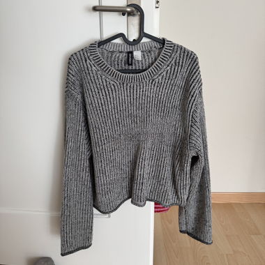 DIVIDED H&M Chunky Knit Sweater grey marl size M