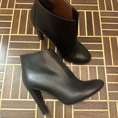 Michel Vivien schwarze Leder-Stiefeletten