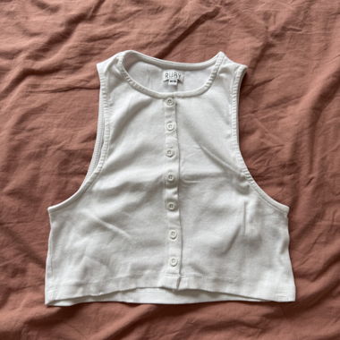 RUBY button up crop top