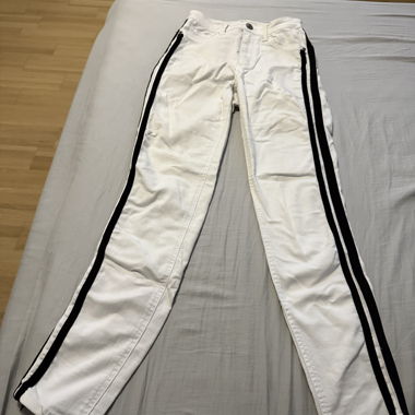 White Very High Waist Skinny Jeans 