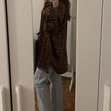 H&M leopard print blouse 