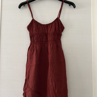 Dark Red Mini Dress Sleeveless