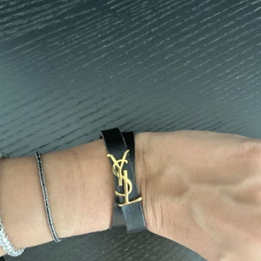 Bracelet YSL noir et doré