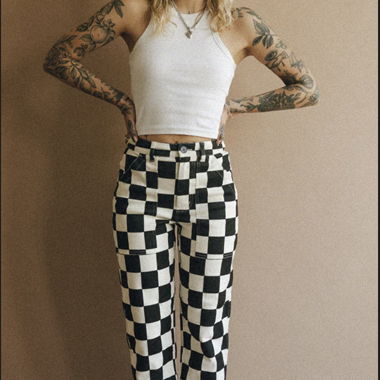 Checkered Cargo Pants by P&Co