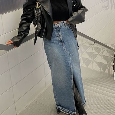 Gonna lunga in denim