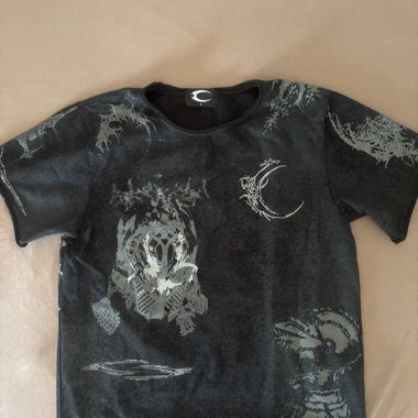 Grafik-T-Shirt schwarz