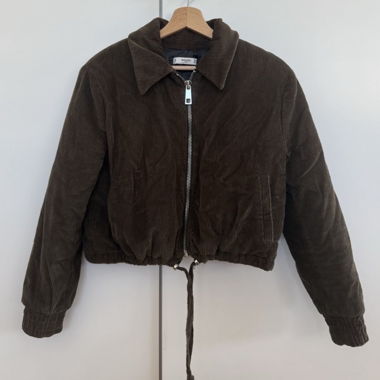 Mango Cord Jacket Green M