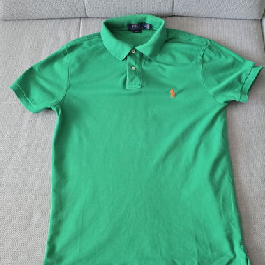 Grünes Polo Ralph Lauren Poloshirt Slim Fit M
