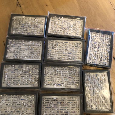 1000 Edelstahl Ringe Restposten NEU