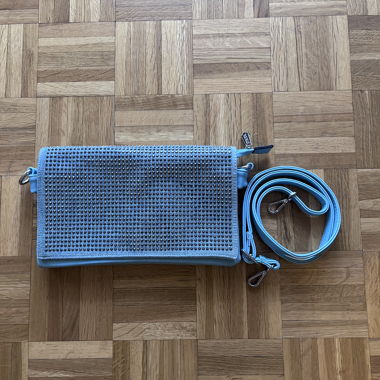 Tom & Eva Blue Rhinestone Crossbody Bag