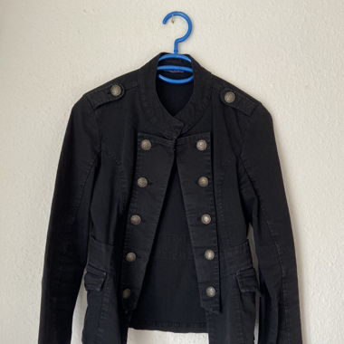 Veste noire en jeans