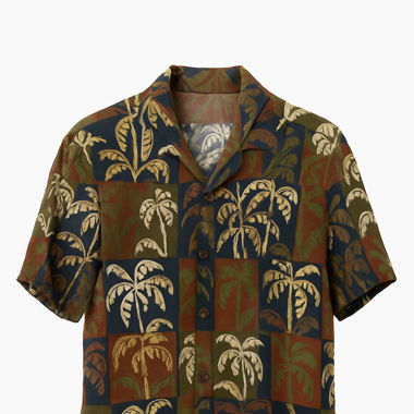Bluse mit Palmen