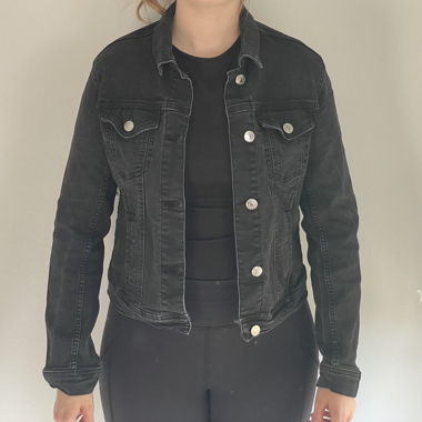 Schwarze Jeansjacke