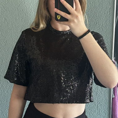 Pailletten crop top