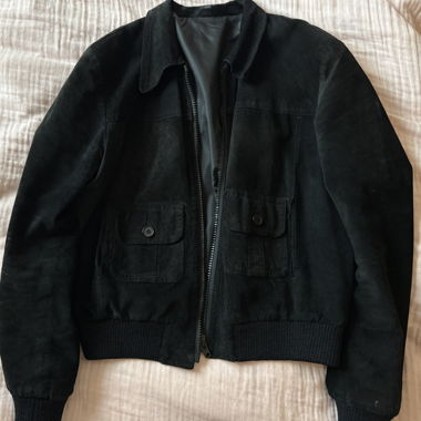 veste en cuir noire