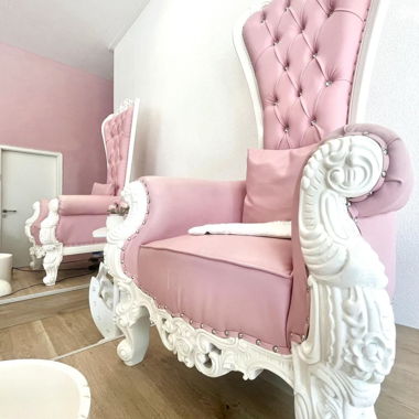 Sedie da salone di lusso rosa