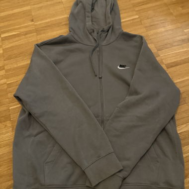 Nike Hoodie mit Reissverschluss grau/blau 