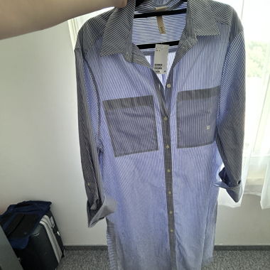H&M striped shirt dress