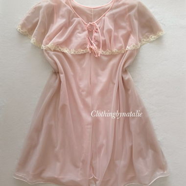 Frenchmaid Rosa Vestaglia in Nylon Taglia S/M