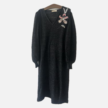 Vestito nero in lana