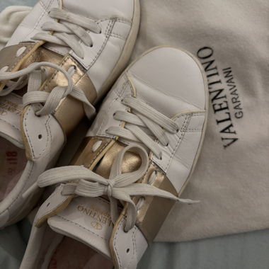 Baskets Valentino Garavani blanc/or