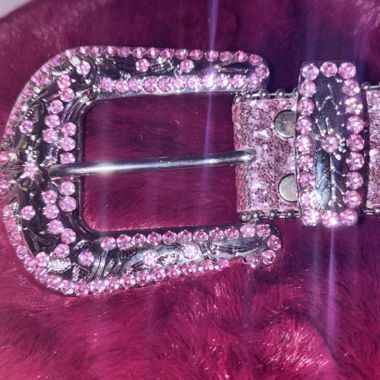 Ceinture style Y2K rose 