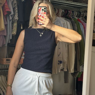 Canotta Uniqlo blu scuro
