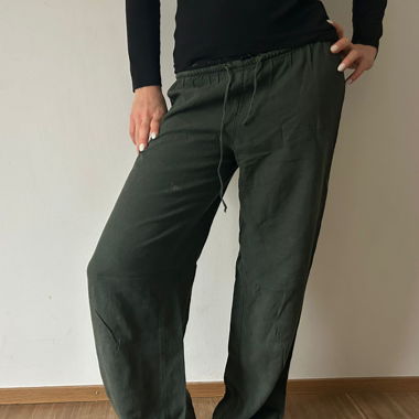 Pantaloni in tessuto Brandy Melville verde scuro